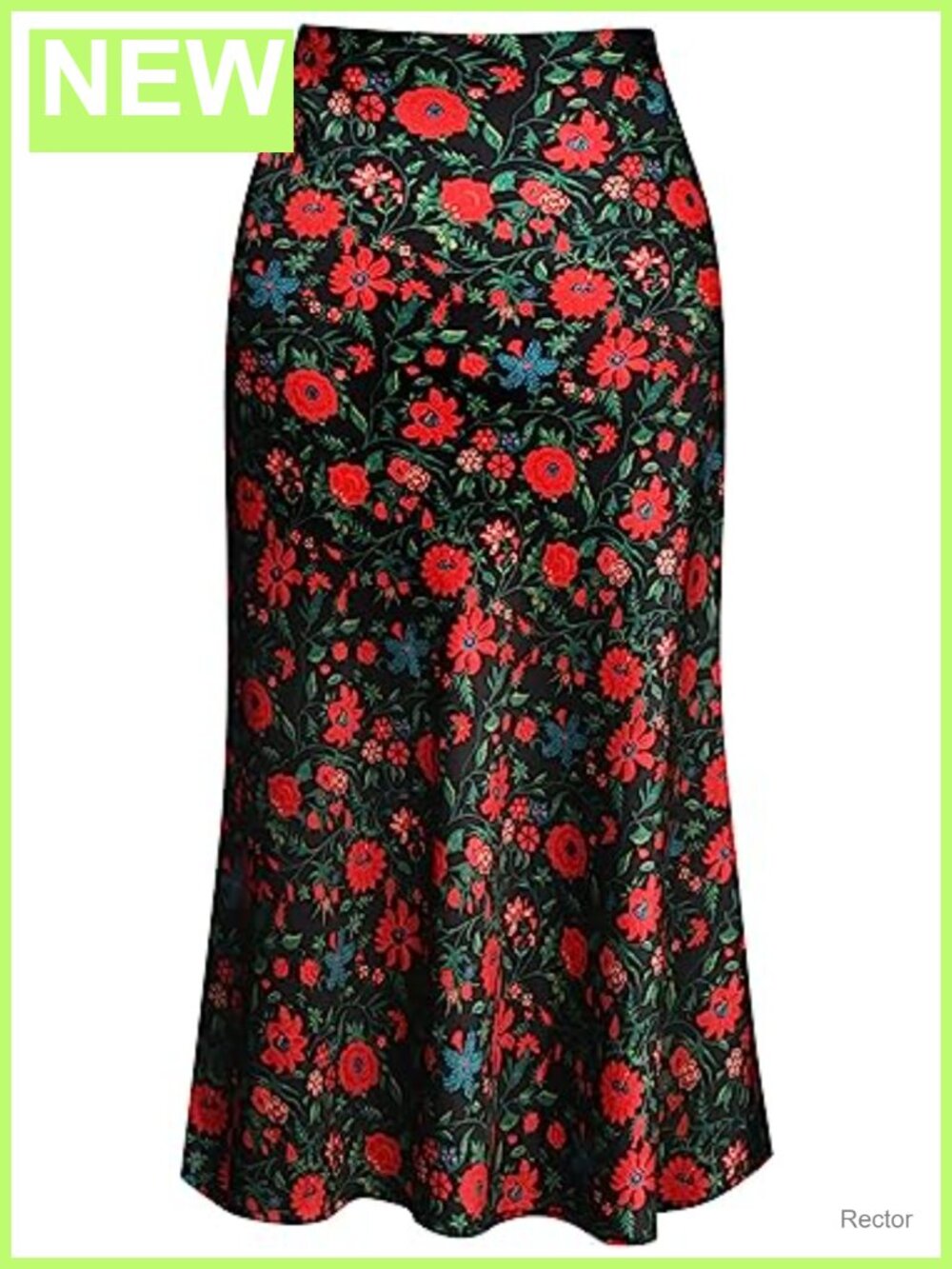 Women Midi Skirt High Waist A-Line Silk Satin Leopard Cheetah
